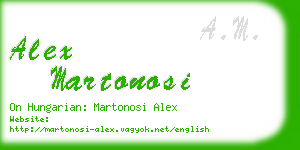 alex martonosi business card